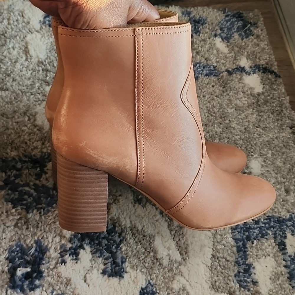 Lucky brand lk-sheirin camel booties Mob Wife Minimalist Chic - Picture 2 of 11